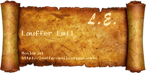 Lauffer Emil névjegykártya