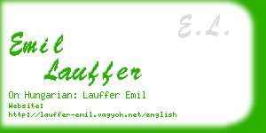 emil lauffer business card